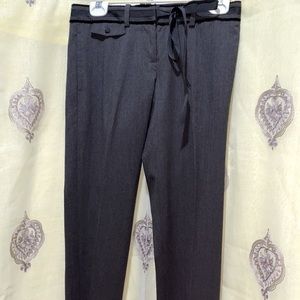 ROBERT RODRIGUIZ GREY FLANNEL WOOL/POLYURETHANE STRAIGHT LEG DRESS PANTS SZ 0